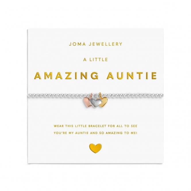 Joma Jewellery  A Little Charmed Moments 'Amazing Auntie' Bracelet 17.5cm Stretch