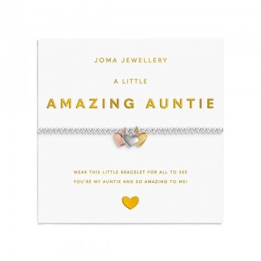 Joma Jewellery A Little Charmed Moments 'Amazing Auntie' Bracelet 17.5cm Stretch