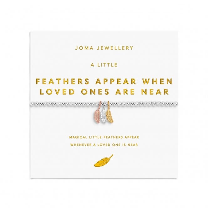 Joma Jewellery  A Little Charmed Moments 'Feathers Appear When Loved Ones Are Near' Bracelet 17.5cm Stretch