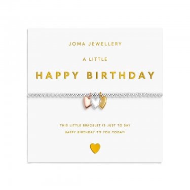 Joma Jewellery A Little Charmed Moments 'Happy Birthday' Bracelet 17.5cm Stretch