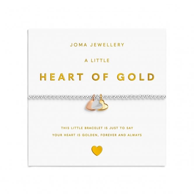Joma Jewellery  A Little Charmed Moments 'Heart Of Gold' Bracelet 17.5cm Stretch