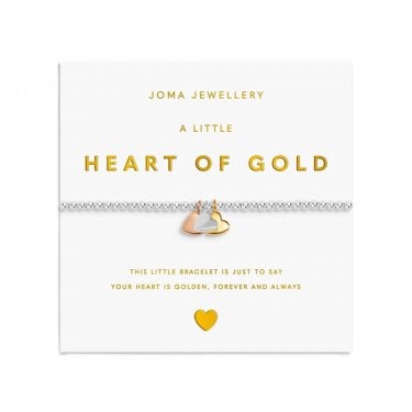 Joma Jewellery A Little Charmed Moments 'Heart Of Gold' Bracelet 17.5cm Stretch
