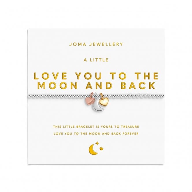 Joma Jewellery  A Little Charmed Moments 'Love You To The Moon And Back' Bracelet 17.5cm Stretch