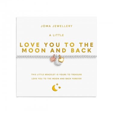 Joma Jewellery A Little Charmed Moments 'Love You To The Moon And Back' Bracelet 17.5cm Stretch