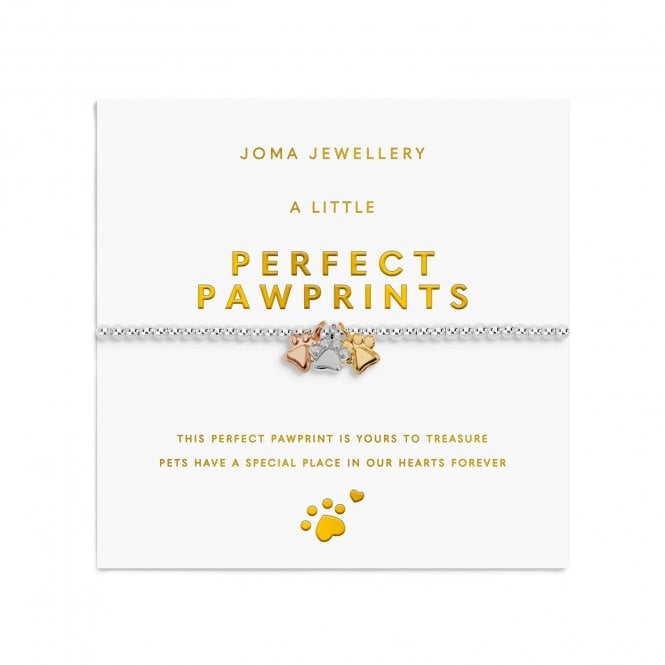Joma Jewellery  A Little Charmed Moments 'Perfect Paw Print' Three Tone Bracelet 17.5cm Stretch