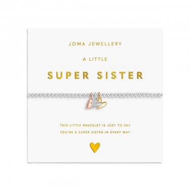 Joma Jewellery A Little Charmed Moments 'Super Sister' Bracelet 17.5cm Stretch