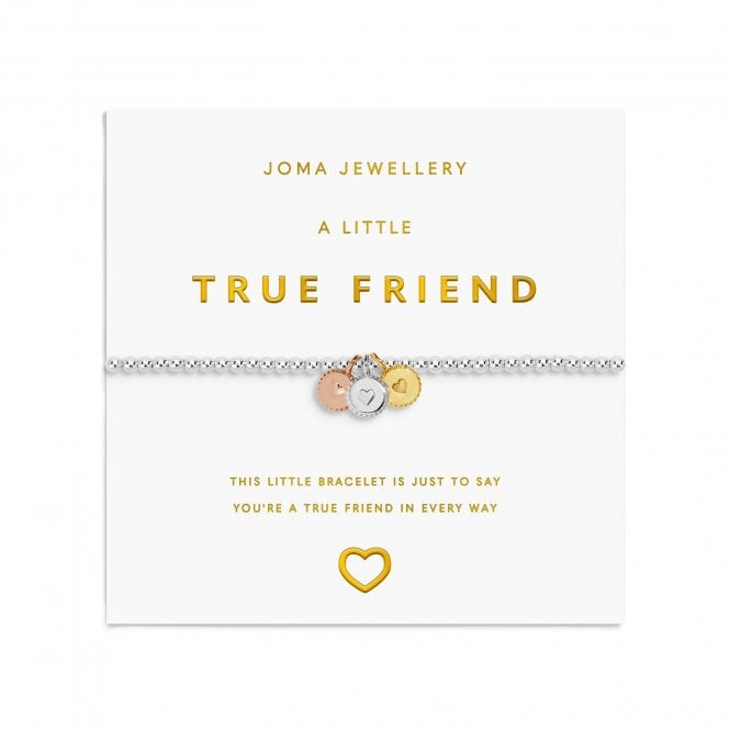 Joma Jewellery  A Little Charmed Moments 'True Friend' Three Tone Bracelet 17.5cm Stretch