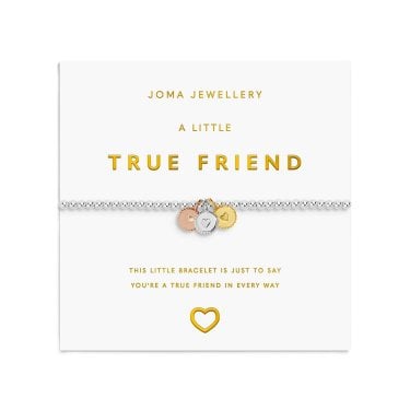 Joma Jewellery A Little Charmed Moments 'True Friend' Three Tone Bracelet 17.5cm Stretch