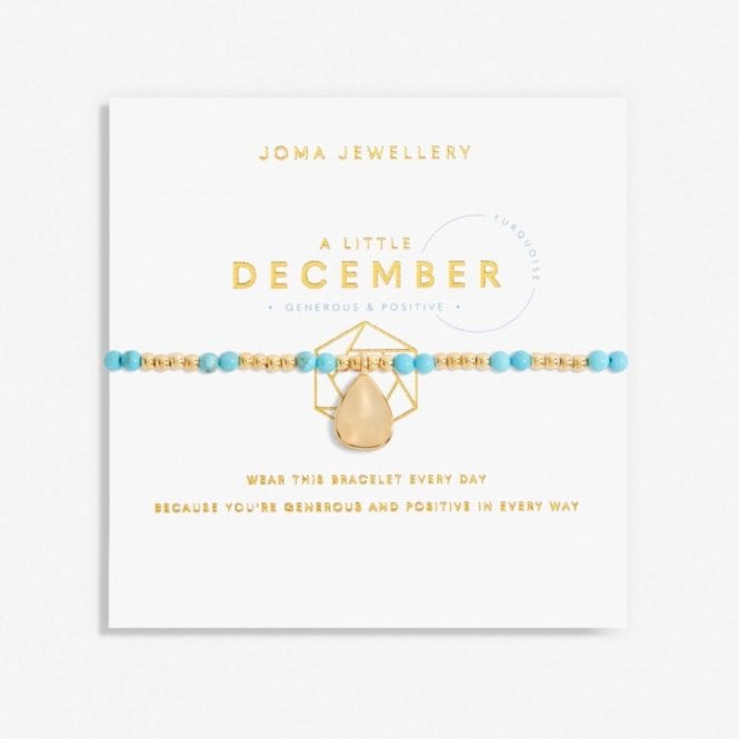 Joma Jewellery  A Little 'December' Birthstone Gold Tone Bracelet 17.5cm Stretch