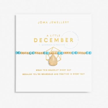 Joma Jewellery A Little 'December' Birthstone Gold Tone Bracelet 17.5cm Stretch