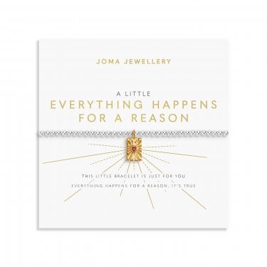 Joma Jewellery A Little 'Everything Happens For A Reason' Bracelet 17.5cm Stretch 