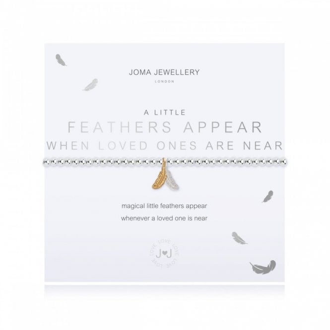 Joma Jewellery  A Little 'Feathers Appear When Loved Ones Are Near' Bracelet 17.5cm Stretch