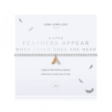 Joma Jewellery A Little 'Feathers Appear When Loved Ones Are Near' Bracelet 17.5cm Stretch