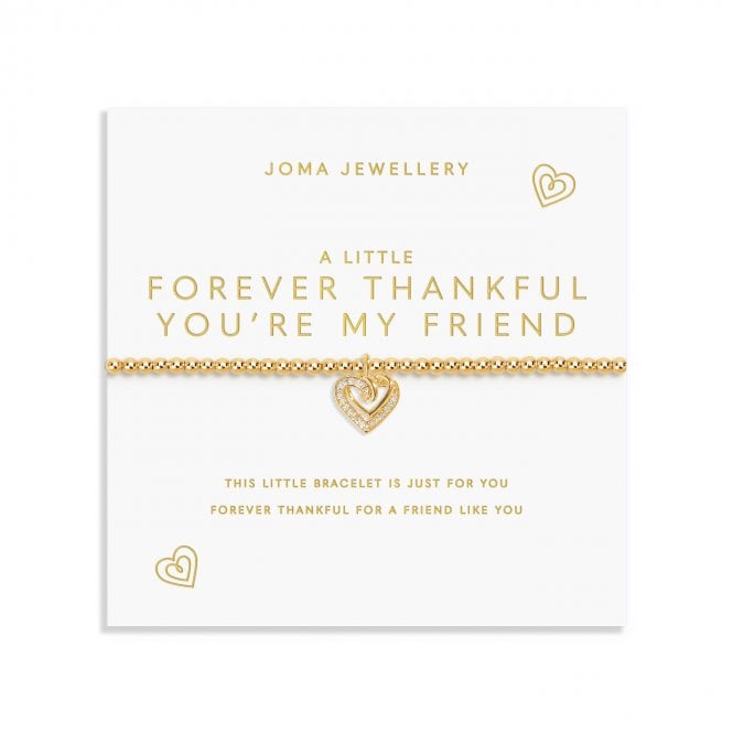 Joma Jewellery  A Little 'Forever Thankful You're My Friend' Gold Tone Bracelet 17.5cm Stretch