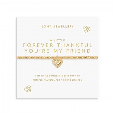 Joma Jewellery A Little 'Forever Thankful You're My Friend' Gold Tone Bracelet 17.5cm Stretch