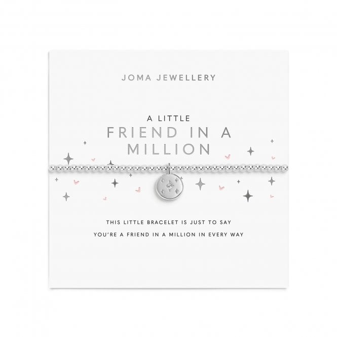 Joma Jewellery  A Little 'Friend In A Million' Silver Tone Bracelet 17.5cm Stretch