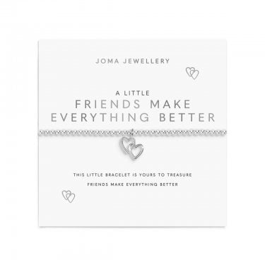 Joma Jewellery A Little 'Friends Make Everything Better' Bracelet 17.5cm Stretch