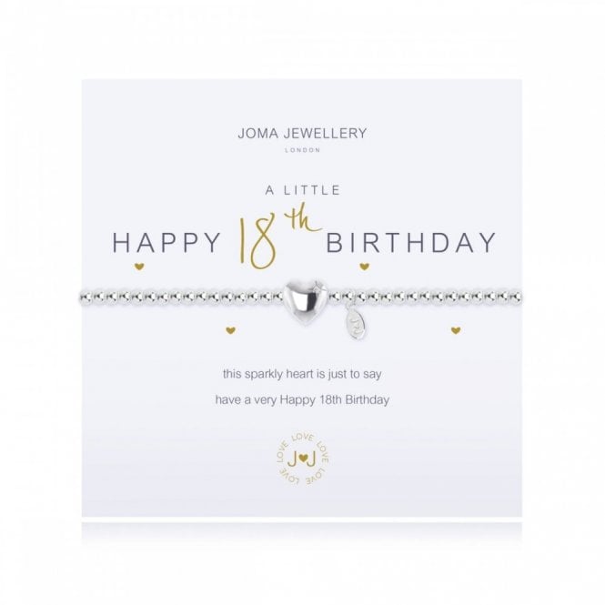 Joma Jewellery  A Little 'Happy 18th Birthday' Bracelet 17.5cm Stretch