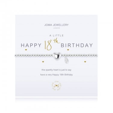 Joma Jewellery A Little 'Happy 18th Birthday' Bracelet 17.5cm Stretch