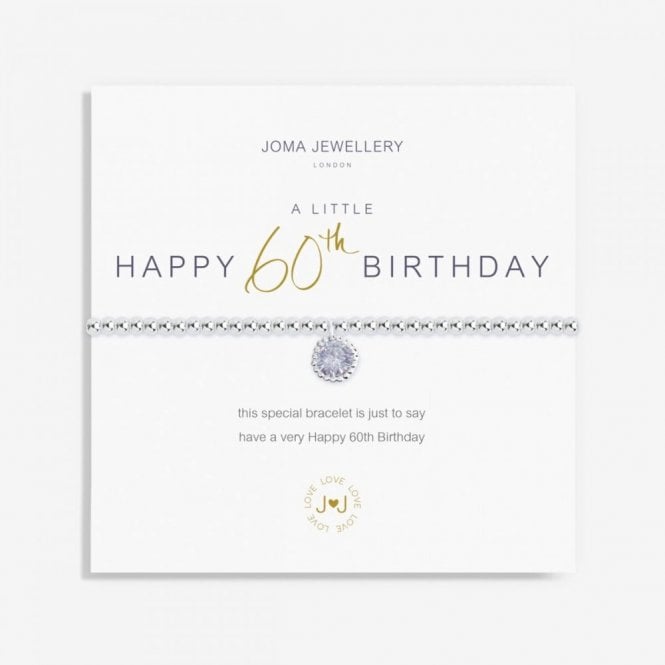 Joma Jewellery  A Little 'Happy 60th Birthday' Bracelet 17.5cm Stretch