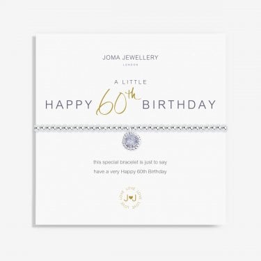 Joma Jewellery A Little 'Happy 60th Birthday' Bracelet 17.5cm Stretch