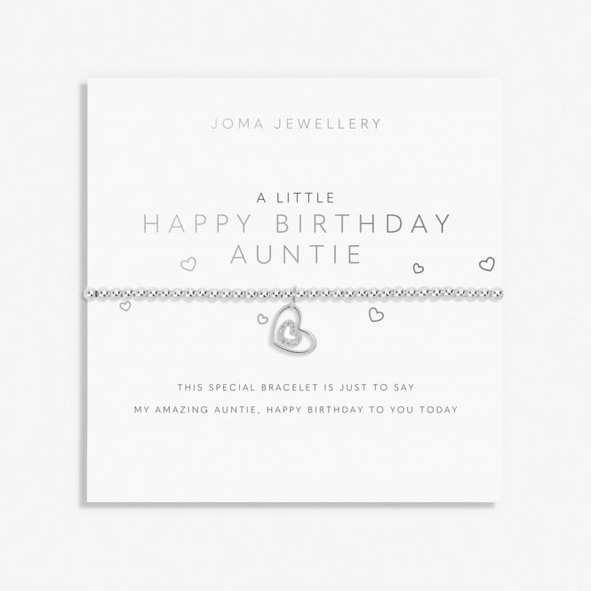 Joma Jewellery  A Little 'Happy Birthday Auntie' Bracelet 17.5cm Stretch