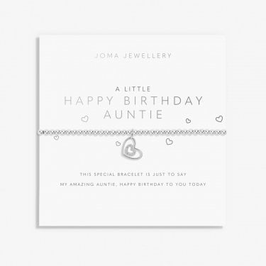 Joma Jewellery A Little 'Happy Birthday Auntie' Bracelet 17.5cm Stretch