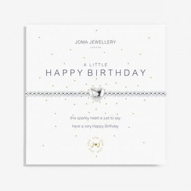 Joma Jewellery A Little 'Happy Birthday' Crystal Bracelet 17.5cm Stretch