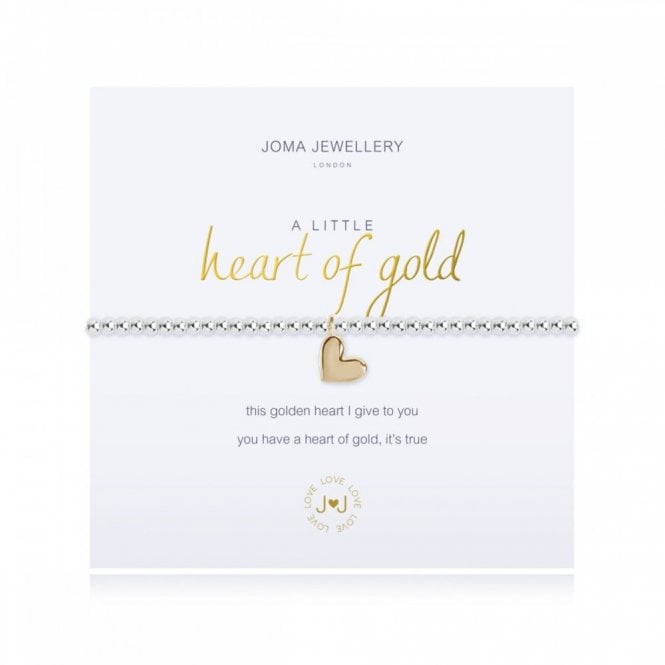 Joma Jewellery  A Little 'Heart Of Gold' Bracelet 17.5cm Stretch