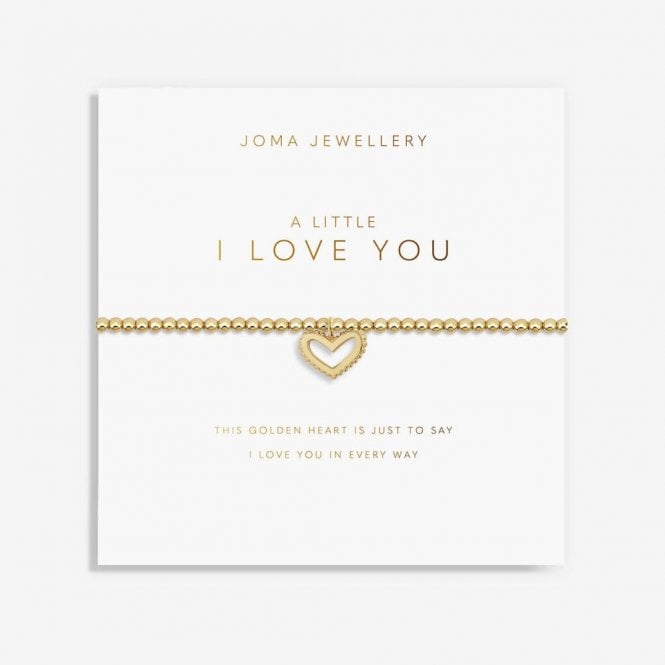 Joma Jewellery  A Little 'I Love You' Gold Tone Bracelet 17.5cm Stretch