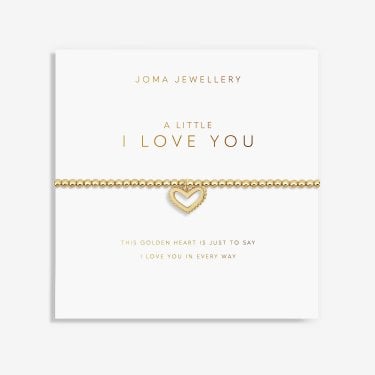 Joma Jewellery A Little 'I Love You' Gold Tone Bracelet 17.5cm Stretch