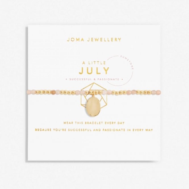 Joma Jewellery  A Little 'July' Birthstone Gold Tone Bracelet 17.5cm Stretch
