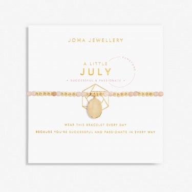 Joma Jewellery A Little 'July' Birthstone Gold Tone Bracelet 17.5cm Stretch