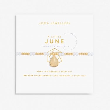 Joma Jewellery A Little 'June' Birthstone Gold Tone Bracelet 17.5cm Stretch