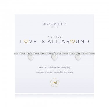 Joma Jewellery A Little 'Love Is All Around' Bracelet 17.5cm Stretch