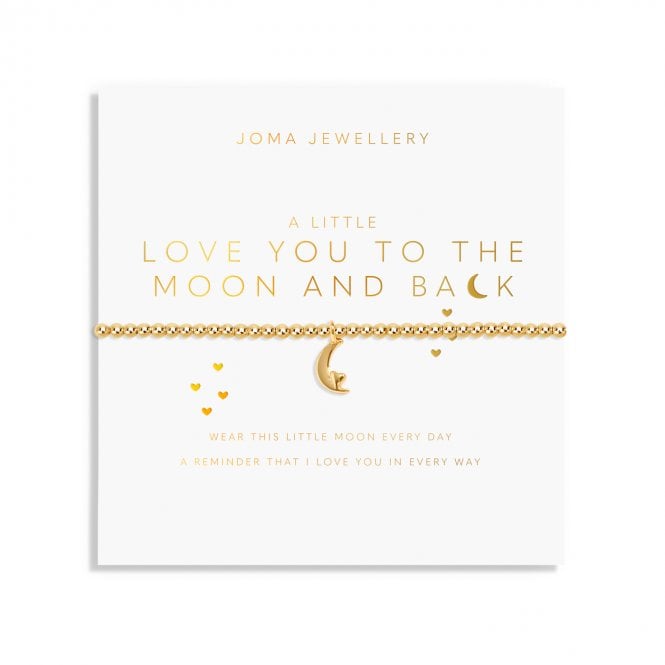 Joma Jewellery  A Little 'Love You To The Moon & Back' Gold Tone Bracelet 17.5cm Stretch