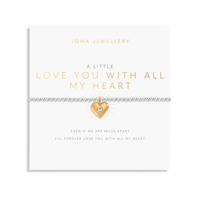 Joma Jewellery  A Little 'Love You With All My Heart' Bracelet 17.5cm Stretch 