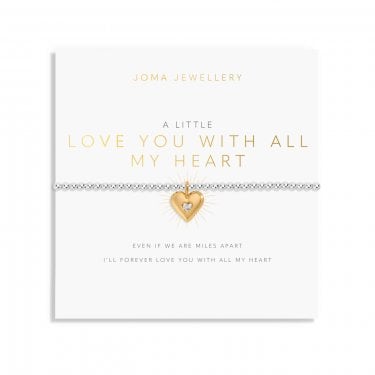 Joma Jewellery A Little 'Love You With All My Heart' Bracelet 17.5cm Stretch 