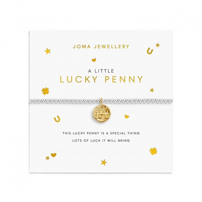 Joma Jewellery  A Little 'Lucky Penny' Two Tone Bracelet 17.5cm Stretch