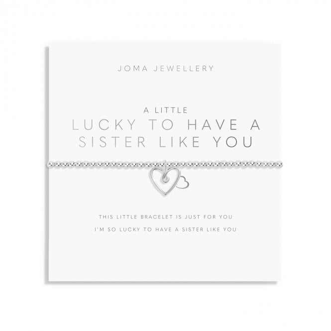 Joma Jewellery  A Little 'Lucky To Have A Sister Like You' Bracelet 17.5cm Stretch