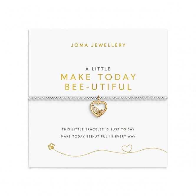 Joma Jewellery  A Little 'Make Today Bee-Utiful' Two Tone Bracelet 17.5cm Stretch