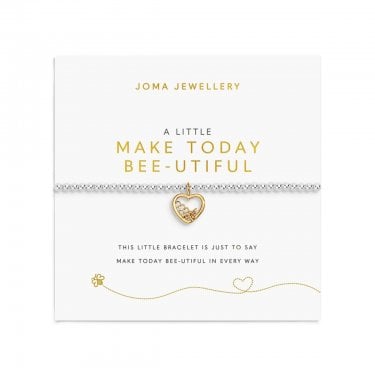 Joma Jewellery A Little 'Make Today Bee-Utiful' Two Tone Bracelet 17.5cm Stretch