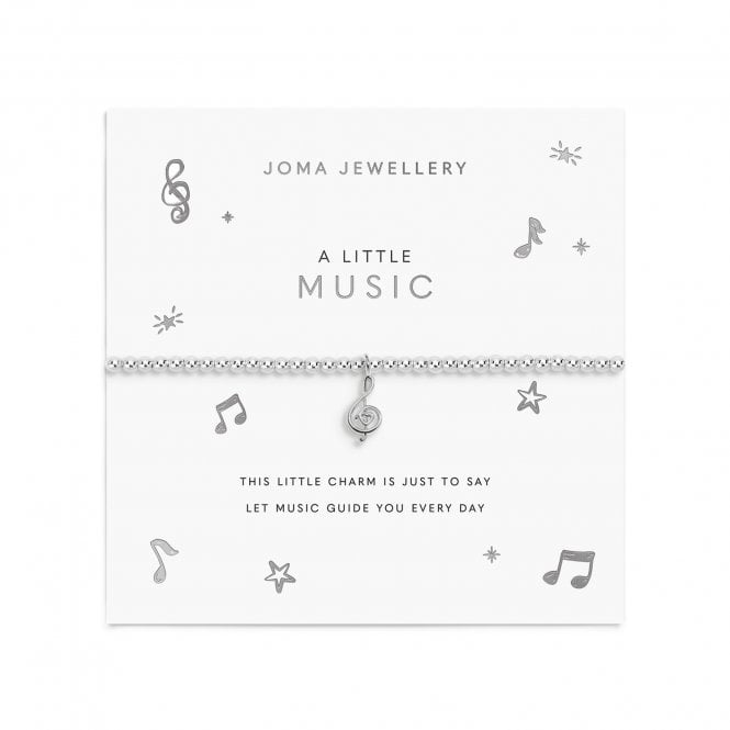 Joma Jewellery  A Little 'Music' Silver Tone Bracelet 17.5cm Stretch