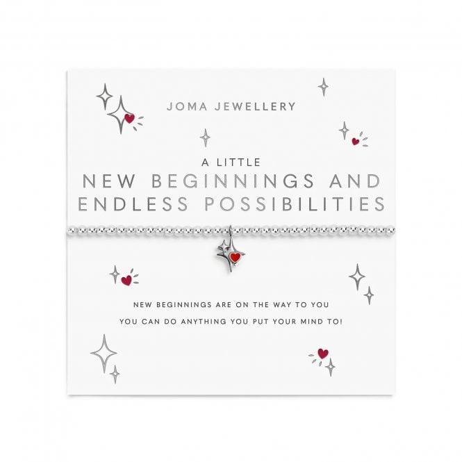 Joma Jewellery  A Little 'New Beginnings And Endless Possibilities' Silver Tone Bracelet 17.5cm Stretch