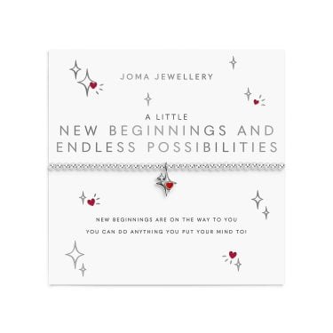 Joma Jewellery A Little 'New Beginnings And Endless Possibilities' Silver Tone Bracelet 17.5cm Stretch