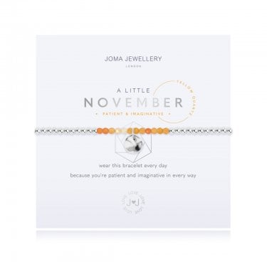 Joma Jewellery A Little 'November' Birthstone Bracelet 17.5cm Stretch