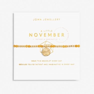 Joma Jewellery A Little 'November' Birthstone Gold Tone Bracelet 17.5cm Stretch