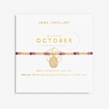 Joma Jewellery A Little 'October' Birthstone Gold Tone Bracelet 17.5cm Stretch
