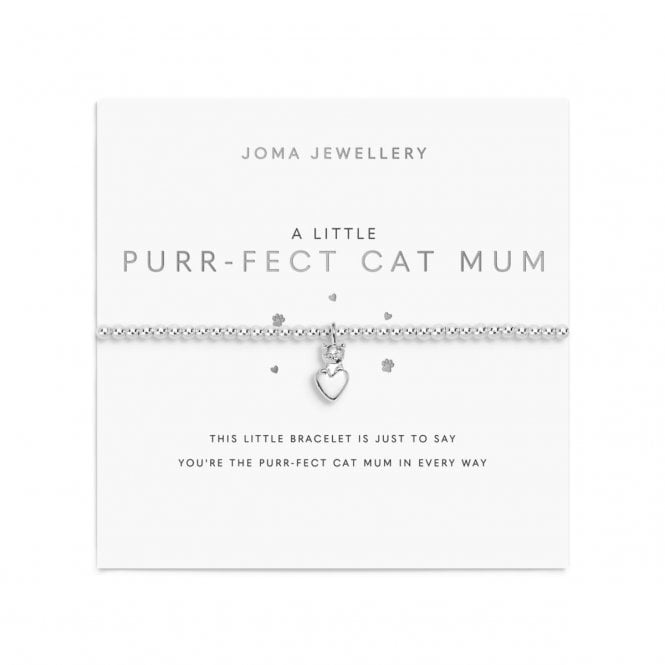 Joma Jewellery  A Little 'Purr-Fect Cat Mum' Bracelet 17.5cm Stretch