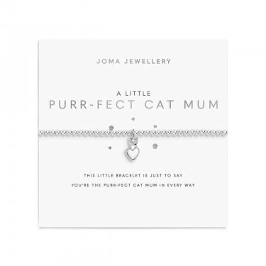 Joma Jewellery A Little 'Purr-Fect Cat Mum' Bracelet 17.5cm Stretch